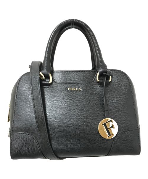 FURLA（フルラ）FURLA (フルラ) サッチェルボストンショルダーバッグ ブラック サイズ:下記参照の古着・服飾アイテム