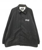 Schottショット）の古着「COACH JACKET OVAL LOGO Schott」｜ブラック