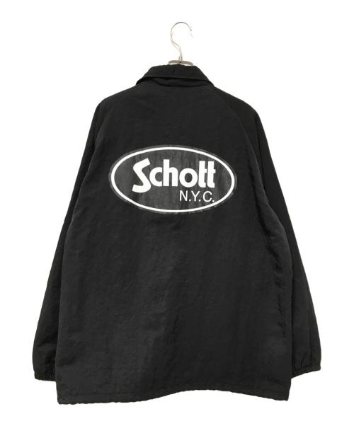 Schott（ショット）Schott (ショット) COACH JACKET OVAL LOGO Schott ブラック サイズ:Lの古着・服飾アイテム