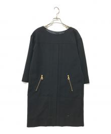 BLUE LABEL CRESTBRIDGE（ブルーレーベルクレストブリッジ）の古着「ミニワンピース」｜ブラック