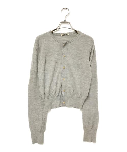 AURALEE（オーラリー）AURALEE (オーラリー) カシミヤカーディガン グレーの古着・服飾アイテム