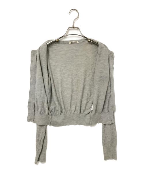 AURALEE（オーラリー）AURALEE (オーラリー) カシミヤカーディガン グレーの古着・服飾アイテム