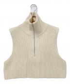 TODAYFULトゥデイフル）の古着「Halfzip Knit Vest」｜ホワイト