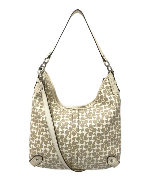 COACH（オールドコーチ）COACH (コーチ) 2WAYショルダーバッグ アイボリー×ベージュ サイズ:下記参照の古着・服飾アイテム