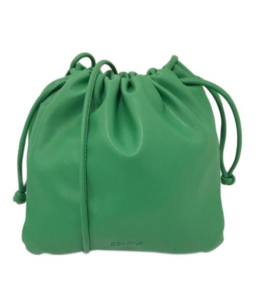 ESLOW（エスロー）ESLOW (エスロー) 巾着ショルダーバッグ グリーン サイズ:下記参照の古着・服飾アイテム