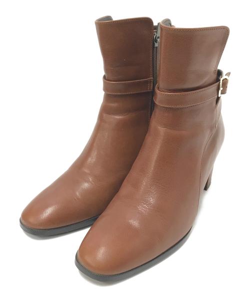 REGAL（リーガル）REGAL (リーガル) ヒールブーツ ブラウン サイズ:24.5cmの古着・服飾アイテム