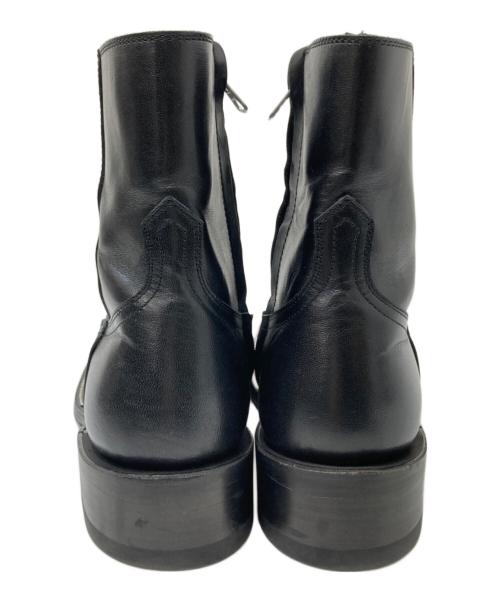 ADDICT BOOTS（アディクト ブーツ）ADDICT BOOTS (アディクト ブーツ) ホースハイドジップウエスタンブーツ ブラック サイズ:8 1/2の古着・服飾アイテム