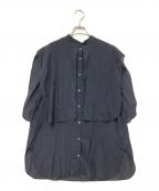 BEARDSLEYビアズリー）の古着「シアーチュニックブラウス」｜グレー