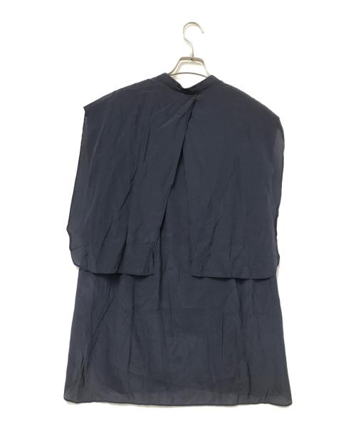 BEARDSLEY（ビアズリー）BEARDSLEY (ビアズリー) シアーチュニックブラウス グレー サイズ:Fの古着・服飾アイテム