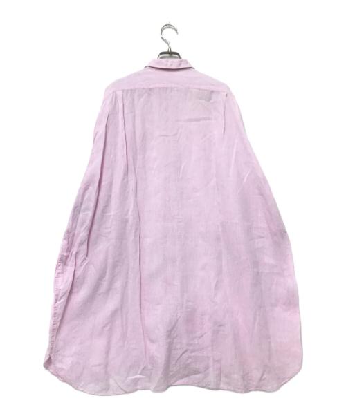 BEARDSLEY（ビアズリー）BEARDSLEY (ビアズリー) チュニックリネンシャツ ピンク サイズ:Fの古着・服飾アイテム