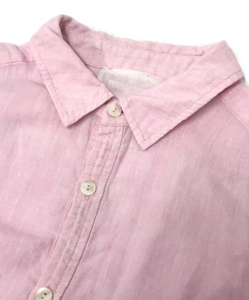 BEARDSLEY（ビアズリー）BEARDSLEY (ビアズリー) チュニックリネンシャツ ピンク サイズ:Fの古着・服飾アイテム