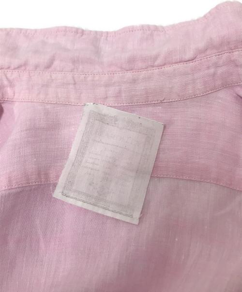 BEARDSLEY（ビアズリー）BEARDSLEY (ビアズリー) チュニックリネンシャツ ピンク サイズ:Fの古着・服飾アイテム