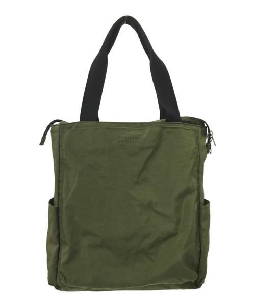 MARGARET HOWELL idea（マーガレット ハウエル アイディア）MARGARET HOWELL idea (マーガレット ハウエル アイディア) トートバッグ グリーン×ブラックの古着・服飾アイテム