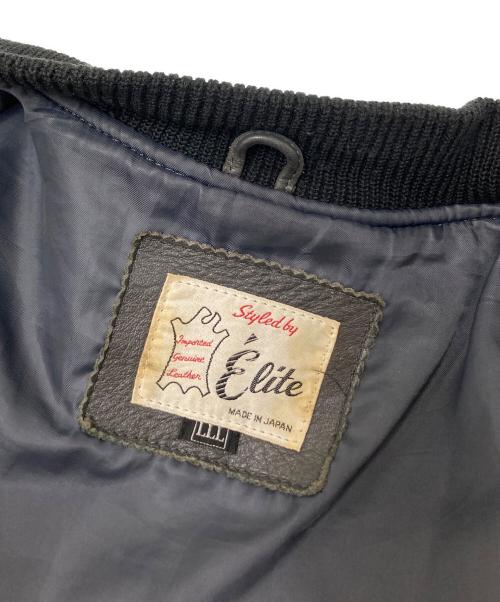 Style by Elite（スタイル バイ エリート）Style by Elite (スタイル バイ エリート) レザースタジャン ブラック サイズ:LLLの古着・服飾アイテム
