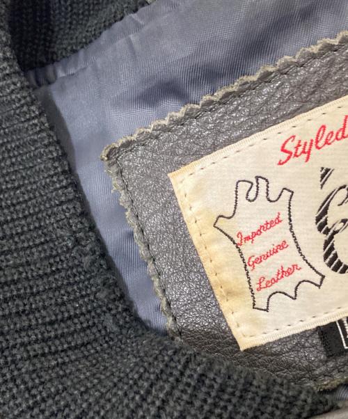 Style by Elite（スタイル バイ エリート）Style by Elite (スタイル バイ エリート) レザースタジャン ブラック サイズ:LLLの古着・服飾アイテム