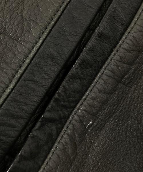 Style by Elite（スタイル バイ エリート）Style by Elite (スタイル バイ エリート) レザースタジャン ブラック サイズ:LLLの古着・服飾アイテム