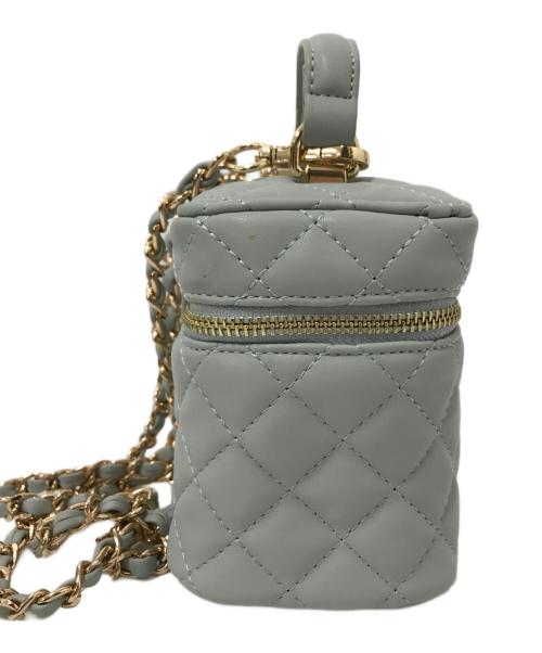 darich（ダーリッチ）darich (ダーリッチ) キルティングスクエアミニバッグ ブルーの古着・服飾アイテム