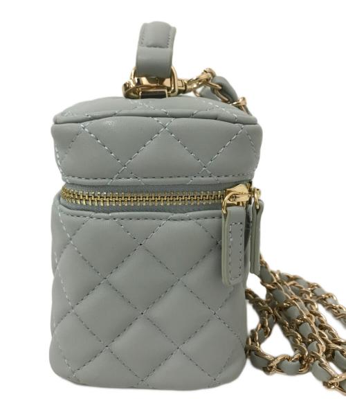 darich（ダーリッチ）darich (ダーリッチ) キルティングスクエアミニバッグ ブルーの古着・服飾アイテム