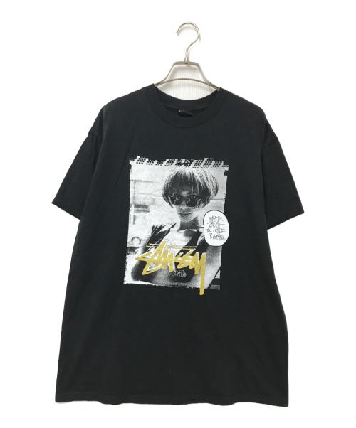 stussy（ステューシー）stussy (ステューシー) プリントTシャツ ブラック サイズ:Mの古着・服飾アイテム