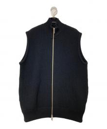 STUDIOUS×UNITED TOKYO（ステュディオス×ユナイテッドトーキョー）の古着「WOOL ZIP OVER SIZE DRIVERS VEST」｜ブラック