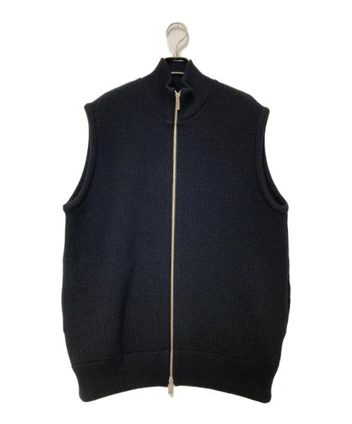 STUDIOUS（ステュディオス）STUDIOUS (ステュディオス) UNITED TOKYO (ユナイテッドトーキョー) WOOL ZIP OVER SIZE DRIVERS VEST ブラック サイズ:1の古着・服飾アイテム