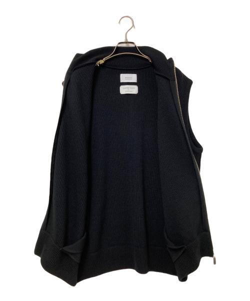 STUDIOUS（ステュディオス）STUDIOUS (ステュディオス) UNITED TOKYO (ユナイテッドトーキョー) WOOL ZIP OVER SIZE DRIVERS VEST ブラック サイズ:1の古着・服飾アイテム