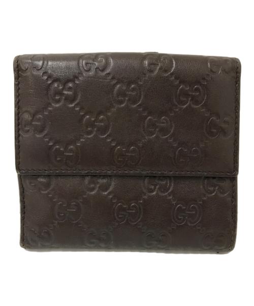 GUCCI（グッチ）GUCCI (グッチ) 2つ折り財布 ブラウンの古着・服飾アイテム
