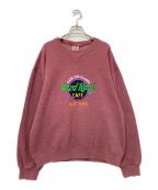 Hard Rock cafeハードロックカフェ）の古着「刺繍スウェット」｜レッド