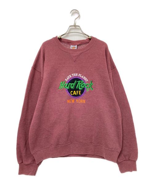 Hard Rock cafe（ハードロックカフェ）Hard Rock cafe (ハードロックカフェ) 刺繍スウェット レッド サイズ:XLの古着・服飾アイテム