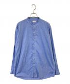 CIOTAシオタ）の古着「スビンコットンタイプライターバンドカラーシャツ」｜ブルー