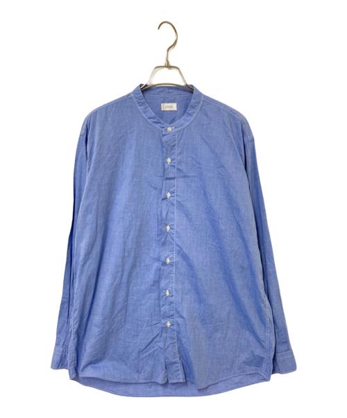CIOTA（シオタ）CIOTA (シオタ) スビンコットンタイプライターバンドカラーシャツ ブルー サイズ:5の古着・服飾アイテム
