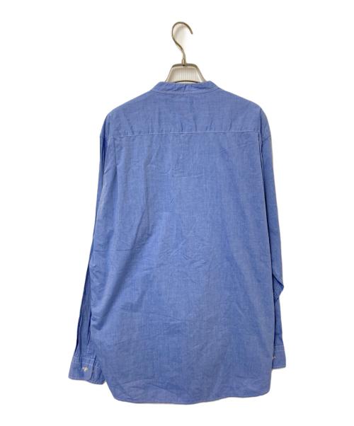 CIOTA（シオタ）CIOTA (シオタ) スビンコットンタイプライターバンドカラーシャツ ブルー サイズ:5の古着・服飾アイテム
