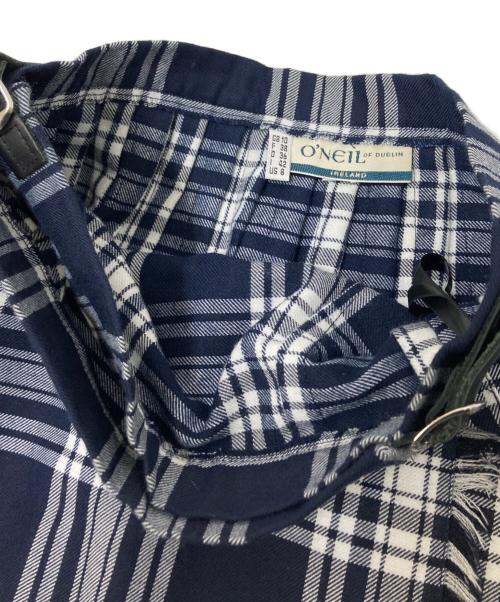 O'NEIL OF DUBLIN（オニールオブダブリン）O'NEIL OF DUBLIN (オニールオブダブリン) チェックラップスカート ネイビー サイズ:US:8の古着・服飾アイテム