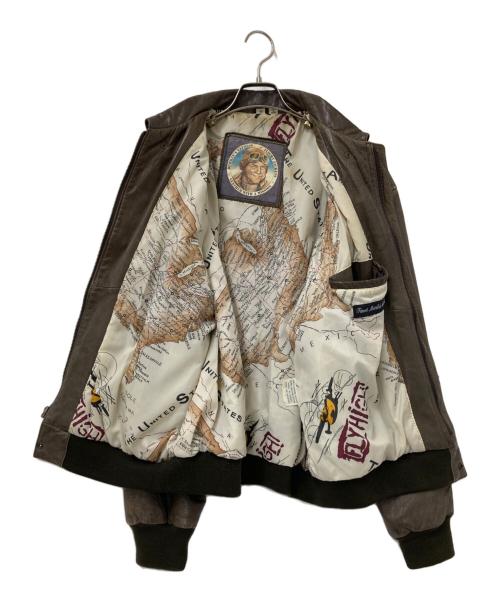 Durkee's Express（ダーキーズ エクスプレス）Durkee's Express (ダーキーズ エクスプレス) A-2 FLIGHT JACKETS ブラウン サイズ:Mの古着・服飾アイテム