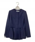 BORDERS at BALCONYボーダーズアットバルコニー）の古着「WOOL PEPLUM JACKET」｜ネイビー