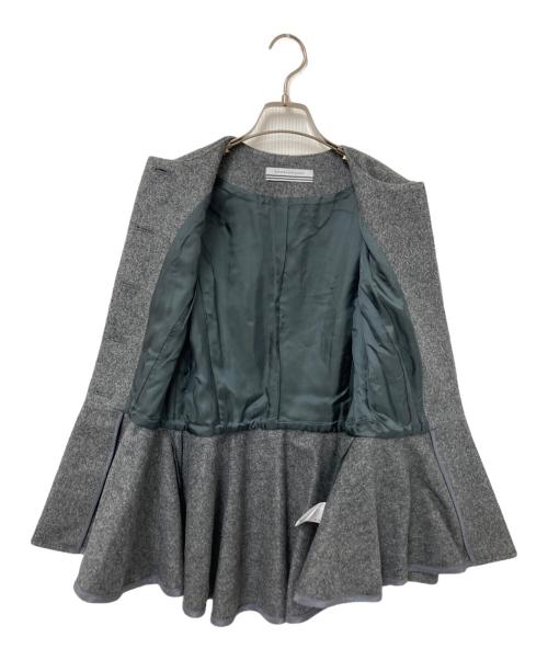 BORDERS at BALCONY（ボーダーズアットバルコニー）BORDERS at BALCONY (ボーダーズアットバルコニー) WOOL PEPLUM JACKET グレー サイズ:38の古着・服飾アイテム