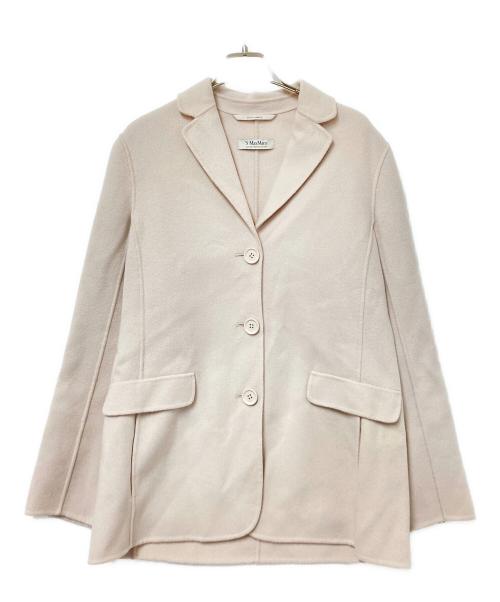 'S Max Mara（エスマックスマーラ）'S Max Mara (エスマックスマーラ) ピュアウールミドルジャケット ピンクベージュ サイズ:40の古着・服飾アイテム