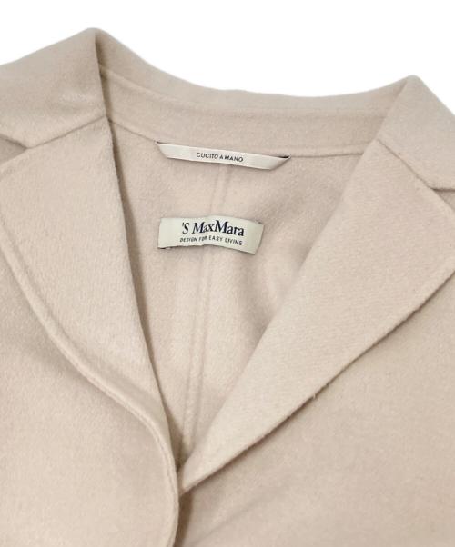 'S Max Mara（エスマックスマーラ）'S Max Mara (エスマックスマーラ) ピュアウールミドルジャケット ピンクベージュ サイズ:40の古着・服飾アイテム