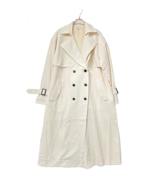 moussy（マウジー）moussy (マウジー) LOOSE DRAPE トレンチコート アイボリー サイズ:2の古着・服飾アイテム