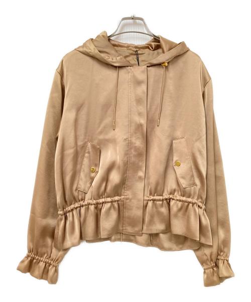 ANAYI（アナイ）ANAYI (アナイ) サテンフーデッドジャケット ゴールド サイズ:38の古着・服飾アイテム