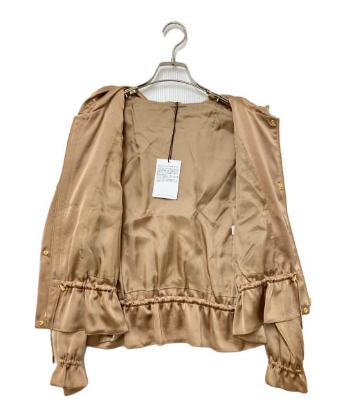 ANAYI（アナイ）ANAYI (アナイ) サテンフーデッドジャケット ゴールド サイズ:38の古着・服飾アイテム