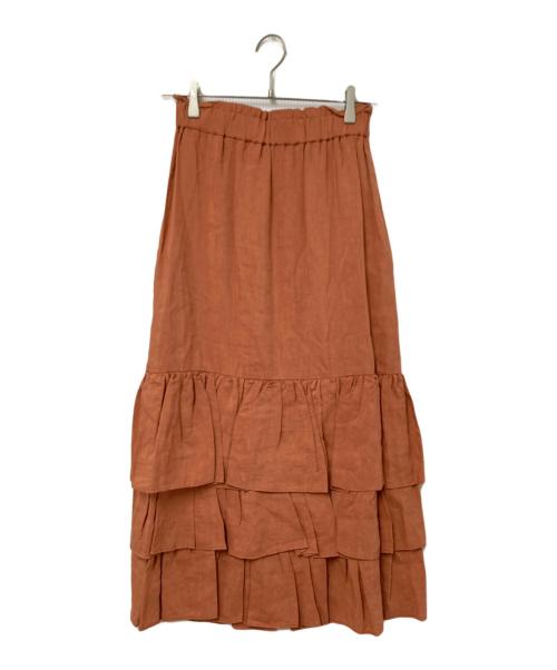 Diagram（ダイアグラム）Diagram (ダイアグラム) ティアードスリットスカート オレンジ サイズ:36 未使用品の古着・服飾アイテム