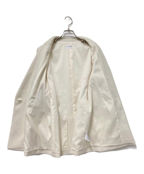 NOLLEY'S（ノーリーズ）NOLLEY'S (ノーリース) ウォッシャブルブッチャーダブルジャケット アイボリー サイズ:38の古着・服飾アイテム