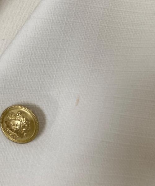 NOLLEY'S（ノーリーズ）NOLLEY'S (ノーリース) ウォッシャブルブッチャーダブルジャケット アイボリー サイズ:38の古着・服飾アイテム