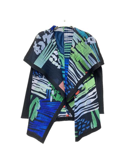 Bell Chu very（ベルチュベリー）Bell Chu very (ベルチュベリー) 総柄プリーツジャケット マルチカラー サイズ:M-Lの古着・服飾アイテム