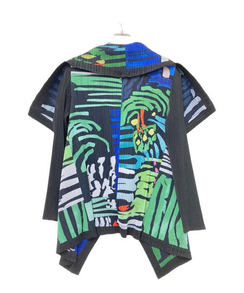 Bell Chu very（ベルチュベリー）Bell Chu very (ベルチュベリー) 総柄プリーツジャケット マルチカラー サイズ:M-Lの古着・服飾アイテム