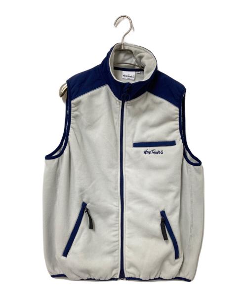 WILD THINGS（ワイルドシングス）WILD THINGS (ワイルドシングス) フリースベスト アイボリー×ネイビー サイズ:Mの古着・服飾アイテム