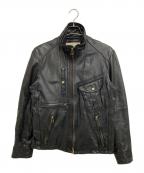 AVIREXアヴィレックス）の古着「シープレザージャケット」｜ブラック