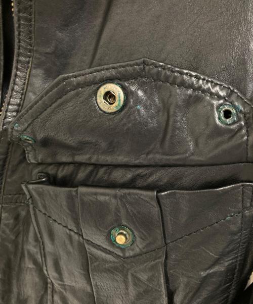 AVIREX（アヴィレックス）AVIREX (アヴィレックス) シープレザージャケット ブラック サイズ:Lの古着・服飾アイテム