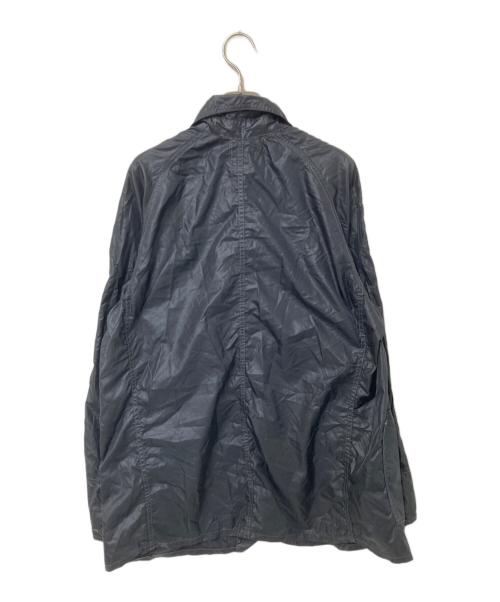 POST O'ALLS（ポストオーバーオールズ）POST O'ALLS (ポストオーバーオールズ) チンストラップ付ナイロンシャツジャケット ブラック サイズ:Lの古着・服飾アイテム